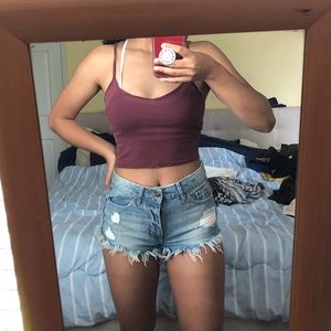 Ripped Denim Shorts by H&M (size 6)